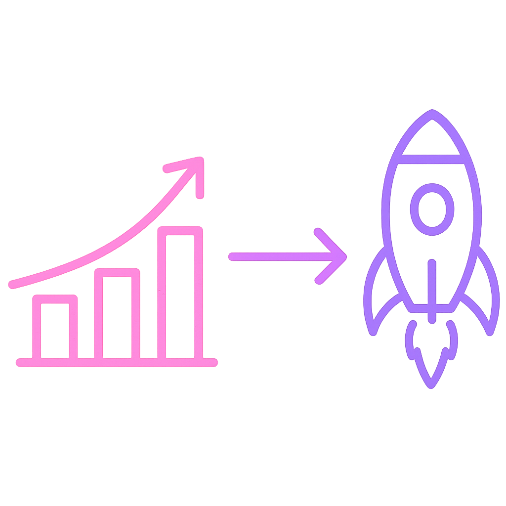 graph and rocket